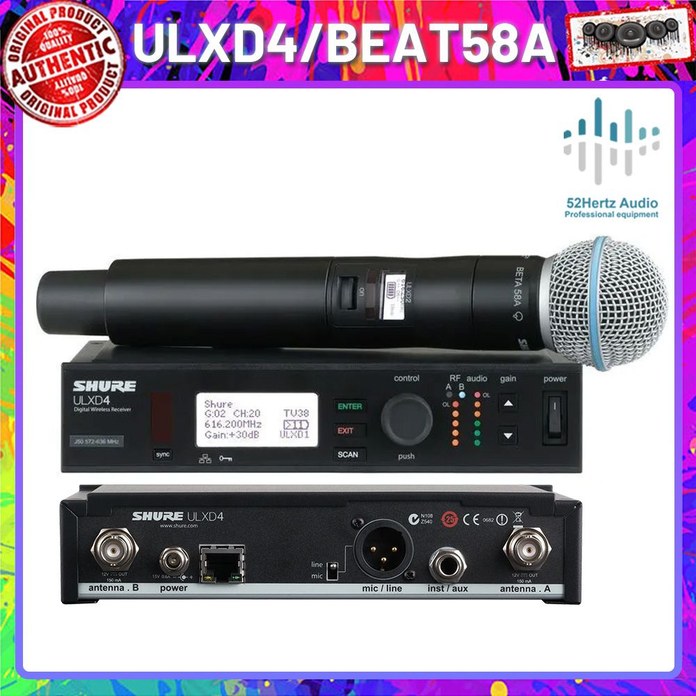 Shure Микрофон для живого вокала ULXD24/BETA58A, черный #1