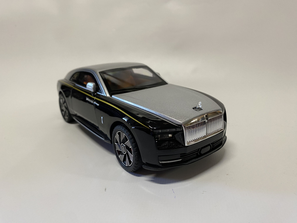 Машинка металлическая инерционная Rolls-Royce Wraith 1:24 длина 20.5см, модель со светом и звуком  #1