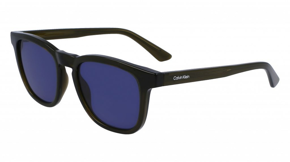 Мужские солнцезащитные очки Calvin Klein CK23505S 320, цвет: Черный, цвет линзы: синий, прямоугольные, #1