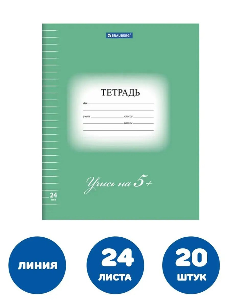 Brauberg Тетрадь, 20 шт., листов: 24 #1