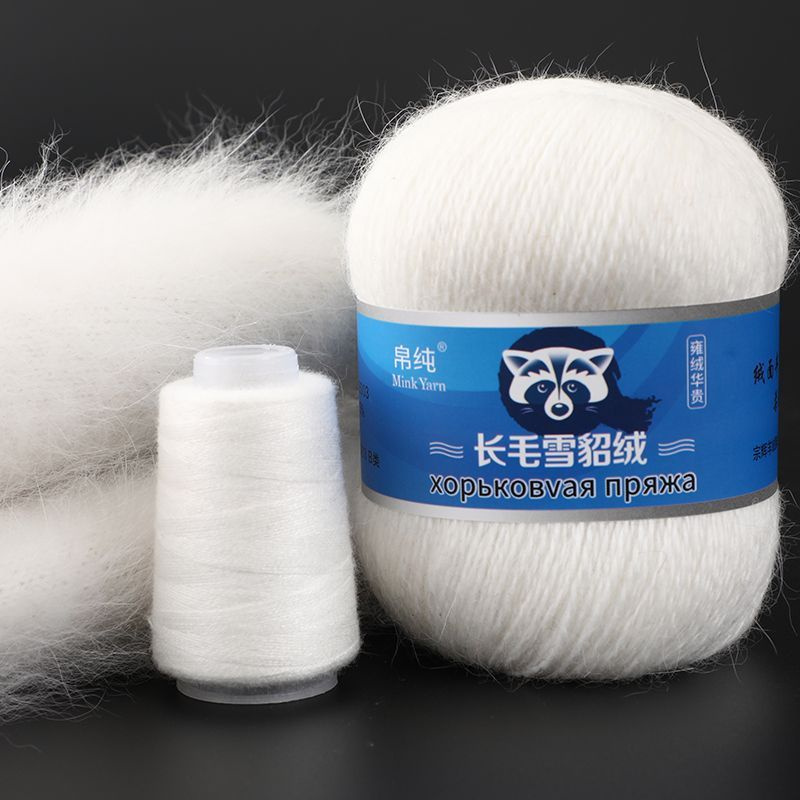 Пряжа Mink Wool Пух норки 50г, 350м 5шт+дополнительная нить #1