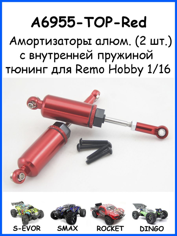 Амортизаторы с внутренней пружиной для Remo Hobby 1/16 (Smax, S-Evor, Rocket, Dingo)  #1