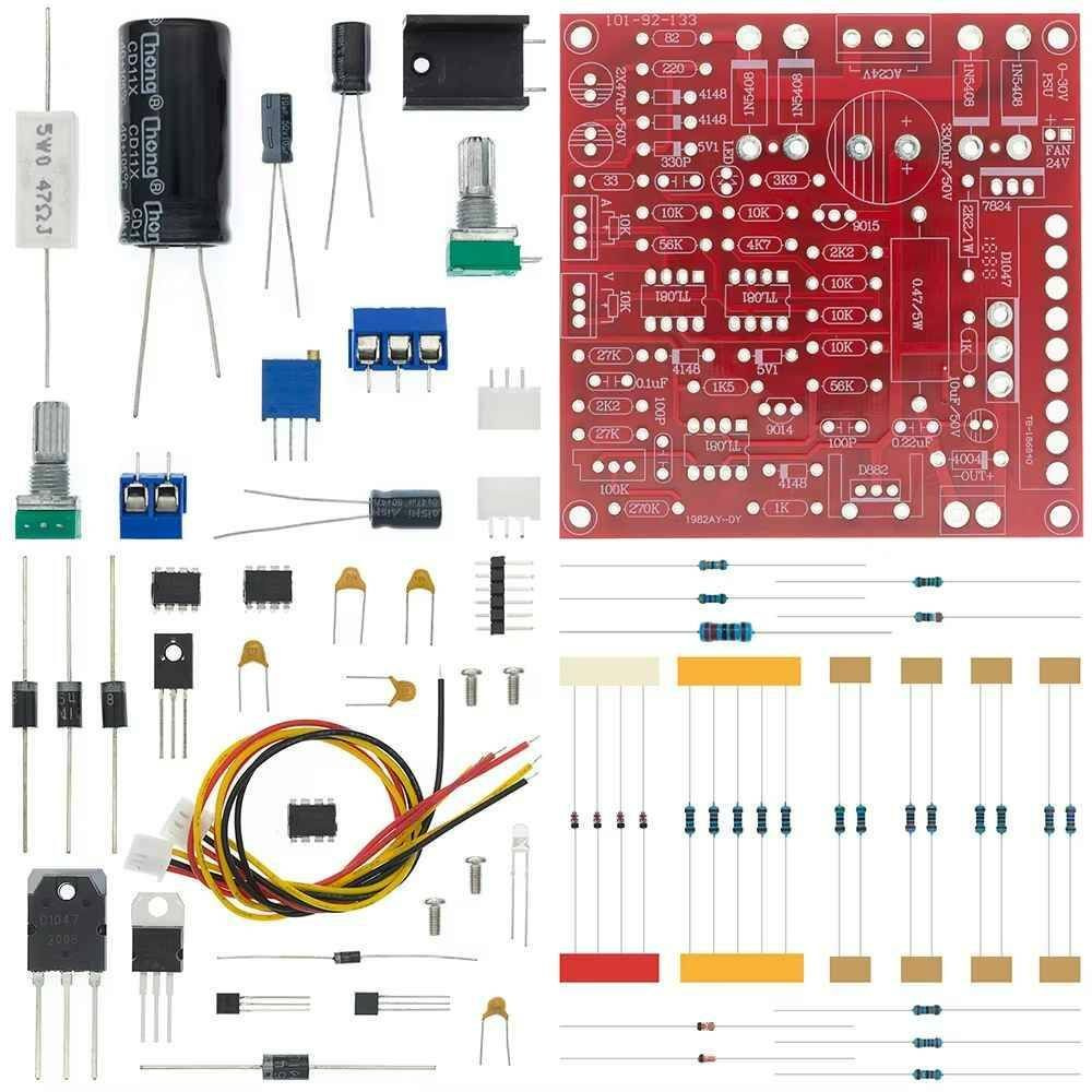 9V KIT Конструктор для самостоятельной сборки и пайки "Лабораторный источник питания 0-30В 2мА-3А" АС #1