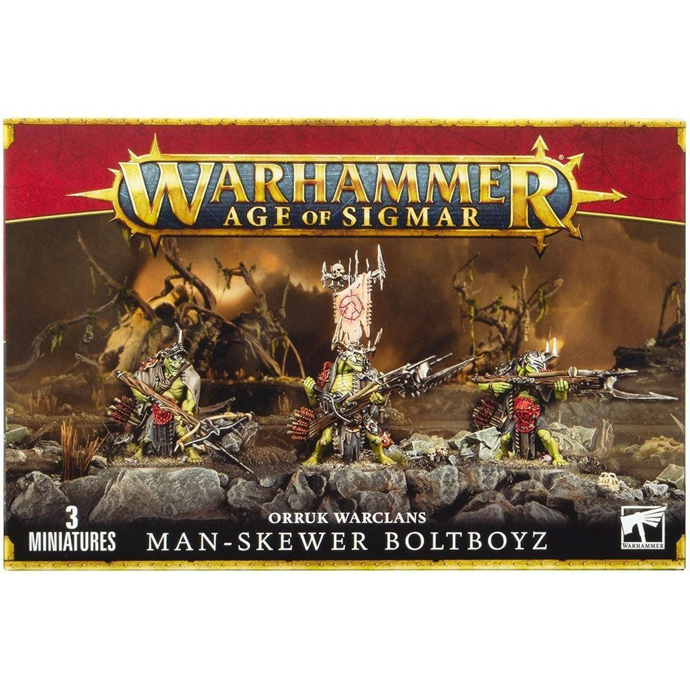 Набор миниатюр Orruk Warclans: Man-skewer Boltboyz #1