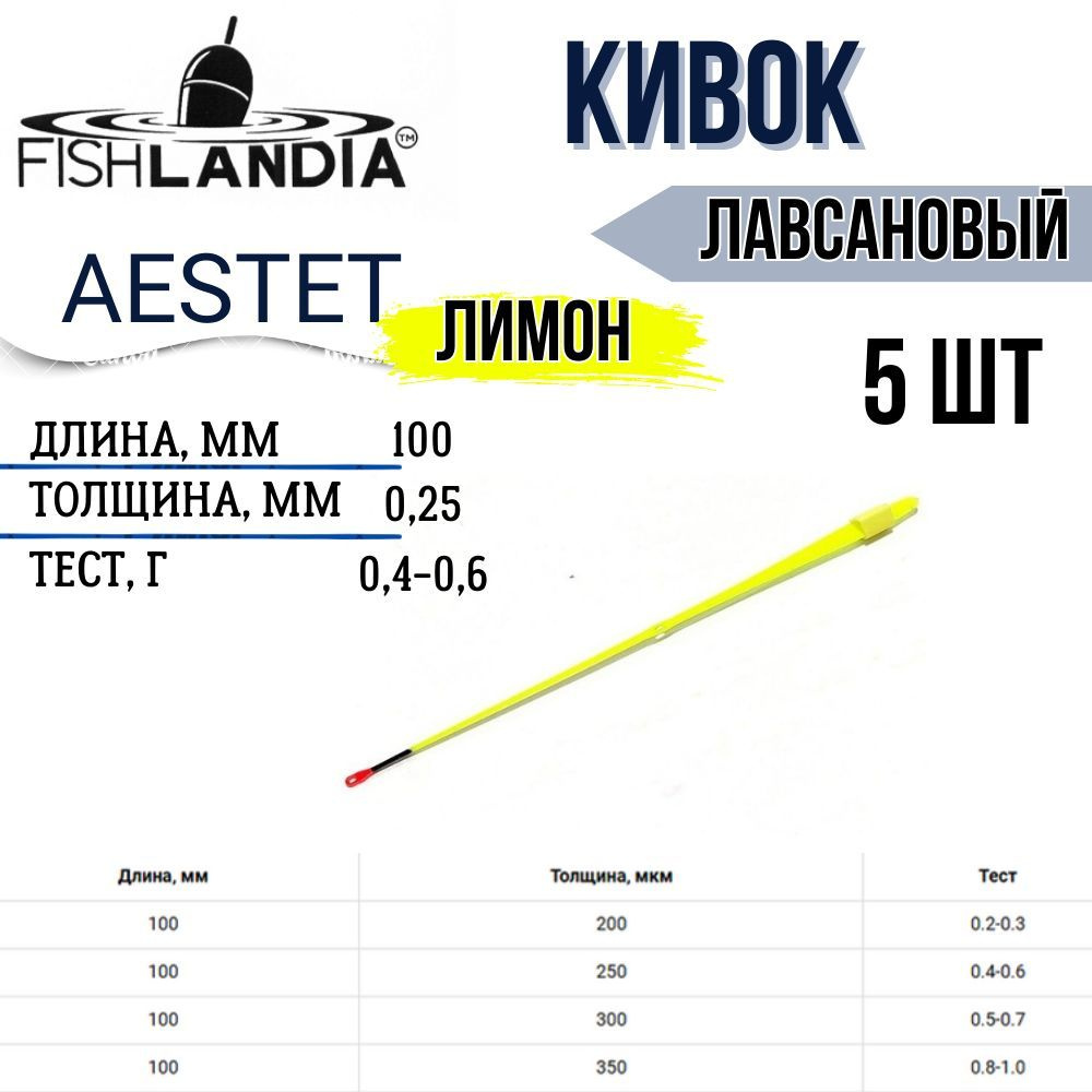 Кивок ЭСТЕТ Лимон 100х0,25мм (0,4 - 0,6гр) 5 шт. #1