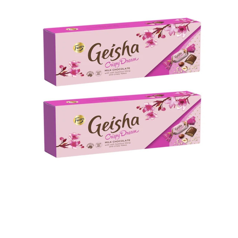 Конфеты Fazer Geisha Crispy Dream, с начинкой из ореха и криспами, 2шт по 270г (Новогоднее)  #1