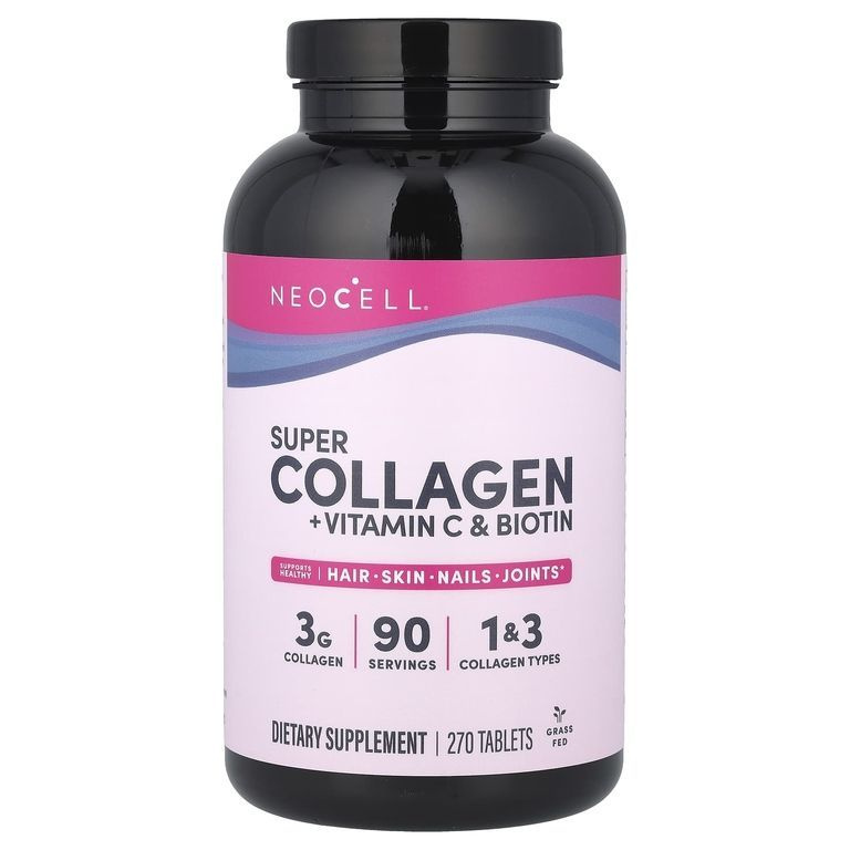 Neocell, Super Collagen + C+ biotin, Коллаген, витамин C и биотин, 270 таблеток  #1