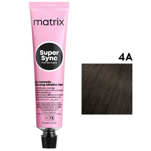 Крем краска MATRIX SoColor Super Sync Pre-Bonded 4A, 90мл #1