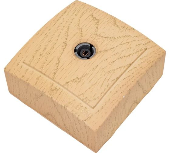 Розетка NILSON 1OП тв проходная 11dB клен Themis wood 26281032 #1