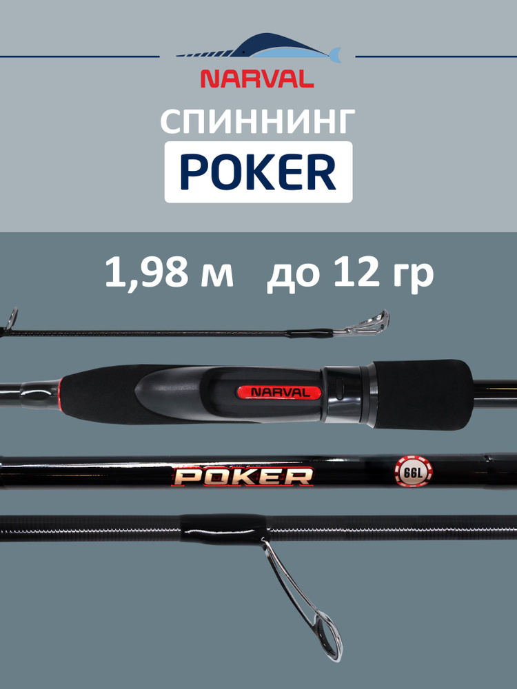 Спиннинг NARVAL FISHING Poker 662L до 12 гр 1,98 м для рыбалки #1