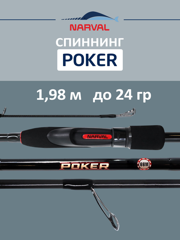 Спиннинг NARVAL FISHING Poker 662M до 24 гр 1,98 м для рыбалки #1