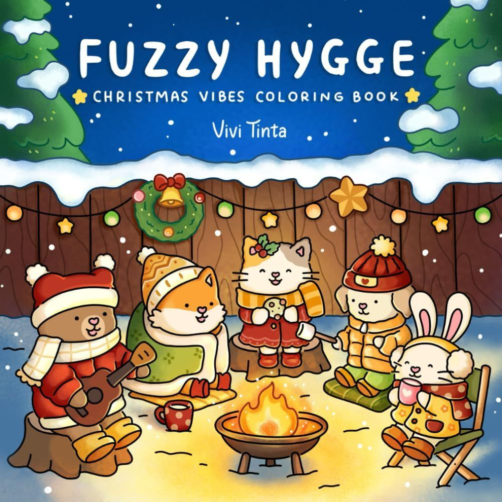 Раскраска антистресс для взрослых и подростков Coco Wyo - Fuzzy hygge christmas  #1