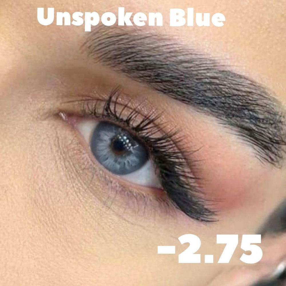 Цветные контактные линзы Leermoo Ultra Moist Unspoken Blue, -2.75, 14.2, 8.6, 2 шт.  #1