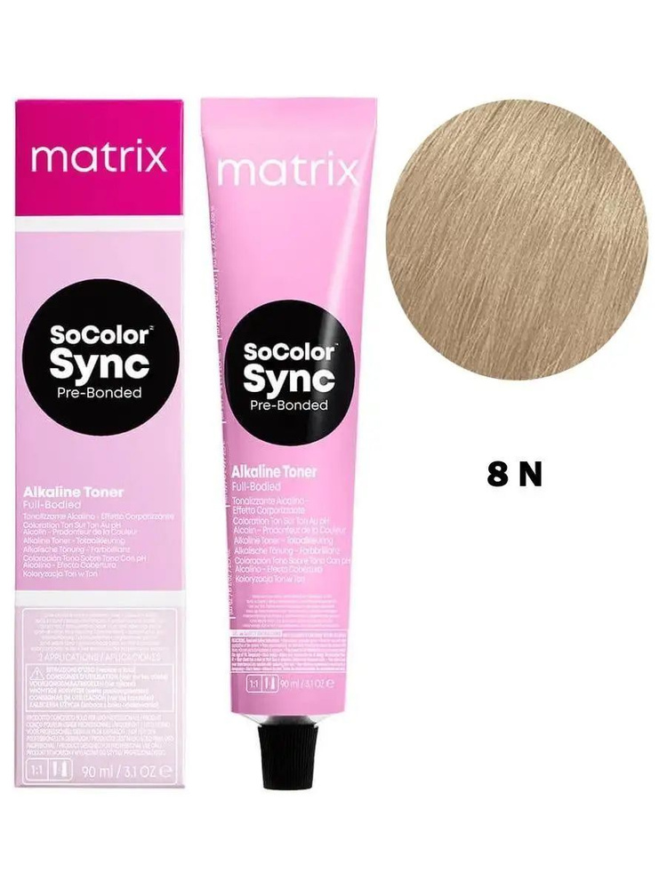 Крем-краска SoColor Sync Pre-Bonded, 8N Matrix #1