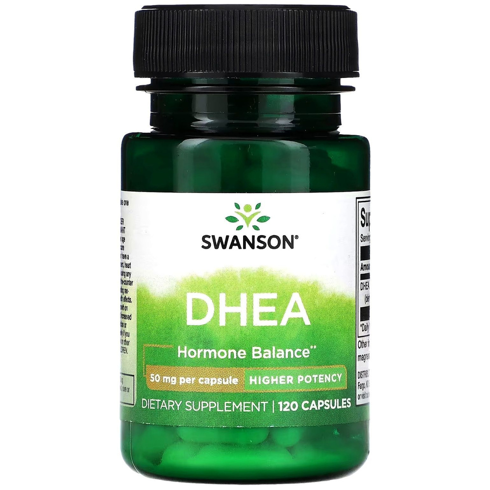 DHEA Highter Potency 50 mg 120 caps Swanson США / ДГЭА 50 мг Более высокая эффективность 120 капсул / #1