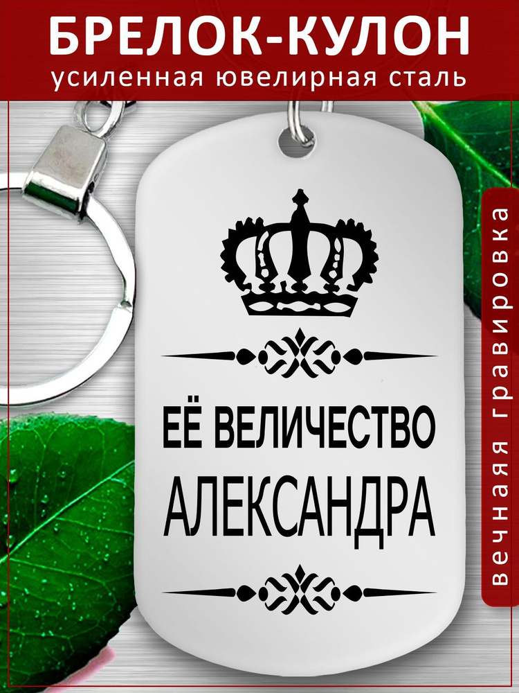 Брелок для ключей именной - Кулон - Александра, Саша #1