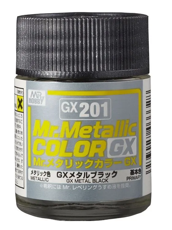 GX201 Mr.Hobby Mr.Metallic Color GX: Черный металлик, 18 мл. #1