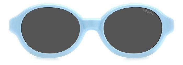 Солнцезащитные накладки на детские очки Polaroid Kids PLD K004 CL-ON MVU M9, цвет: голубой, цвет линзы: #1