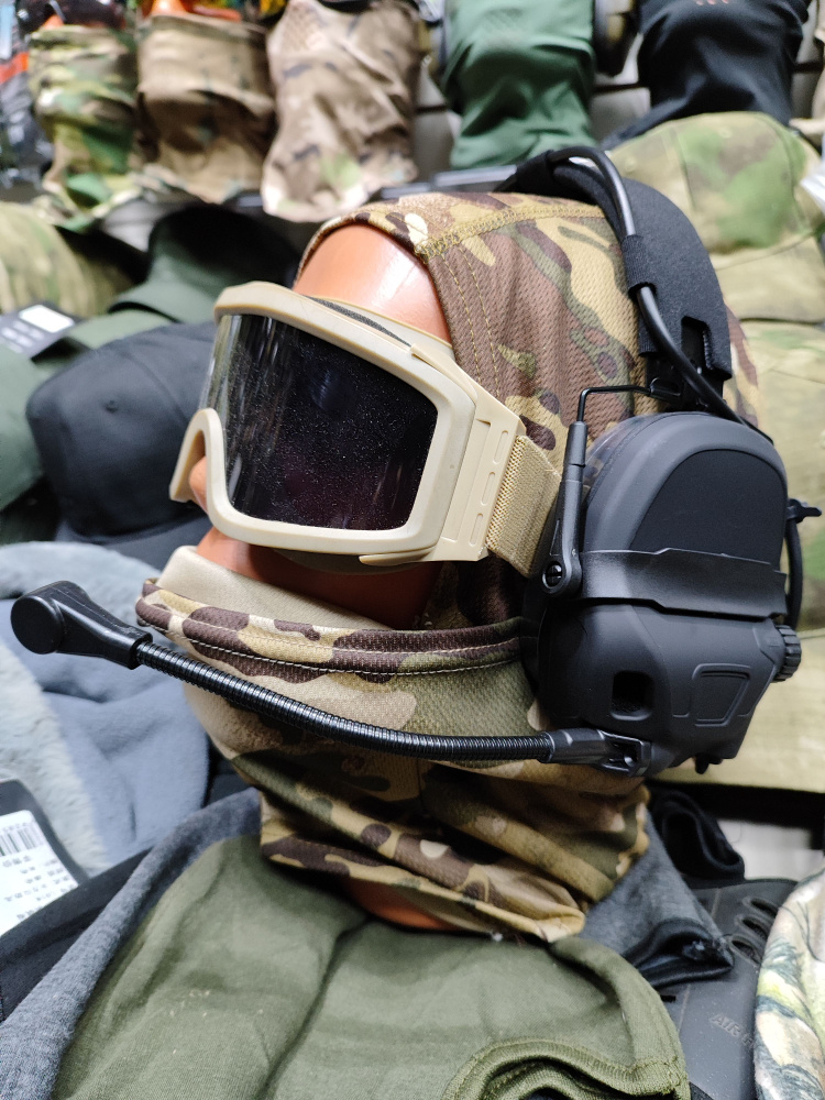 Наушники активные тактические 6TH Gen Tactical headset стрелковые/гарнитура/поворотные крепления на шлем #1