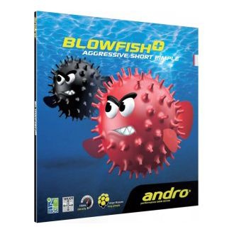 Накладка Andro Blowfish Plus, красная 2.0, короткие шипы #1