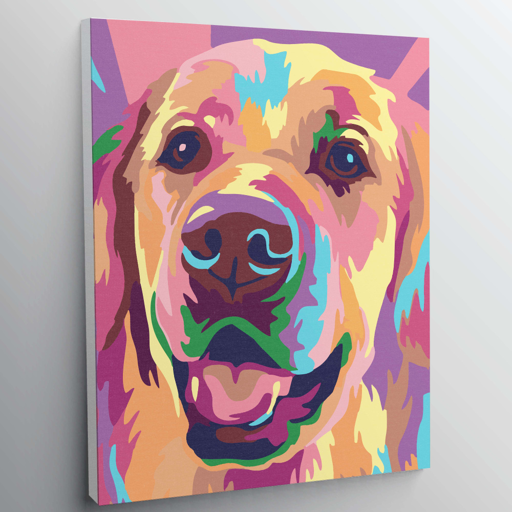 Алмазная мозаика, картина стразами без подрамника - Лабрадор - Собаки 40x50 см.  #1