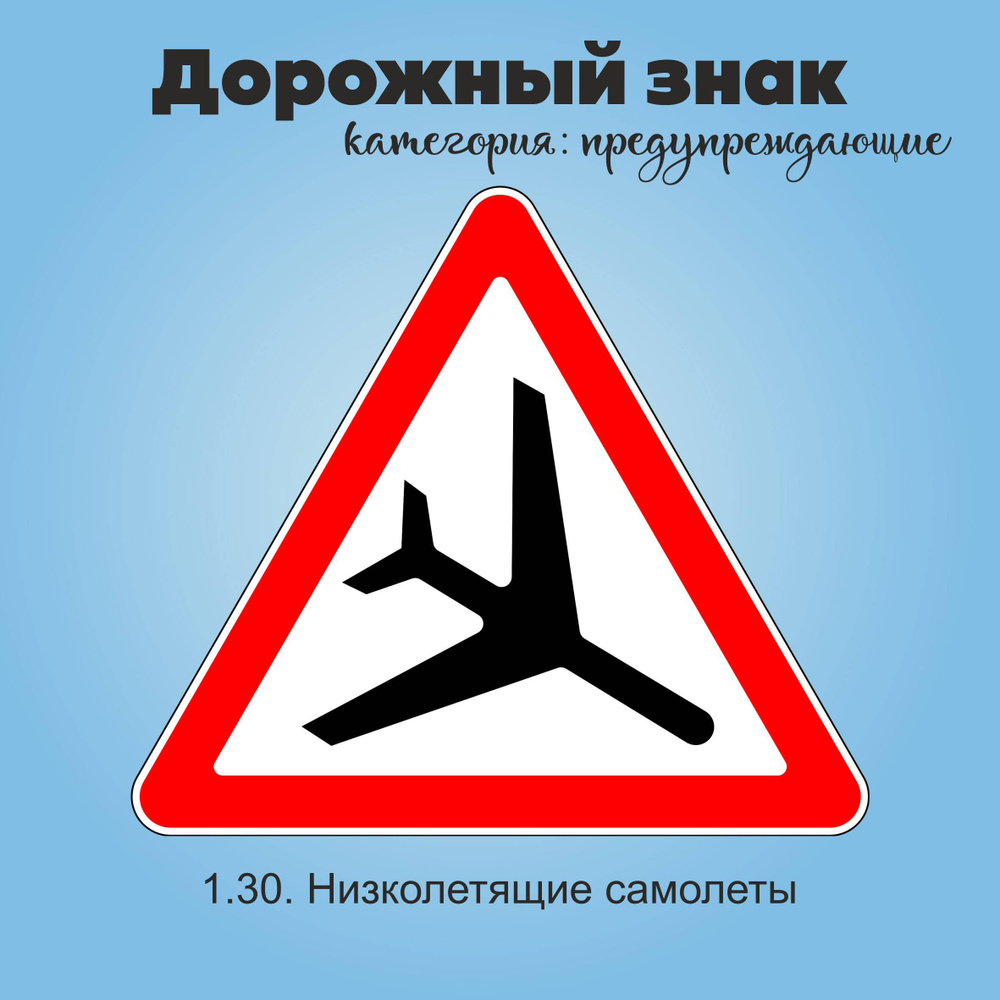 Табличка информационная "1.30. Низколетящие самолеты" #1