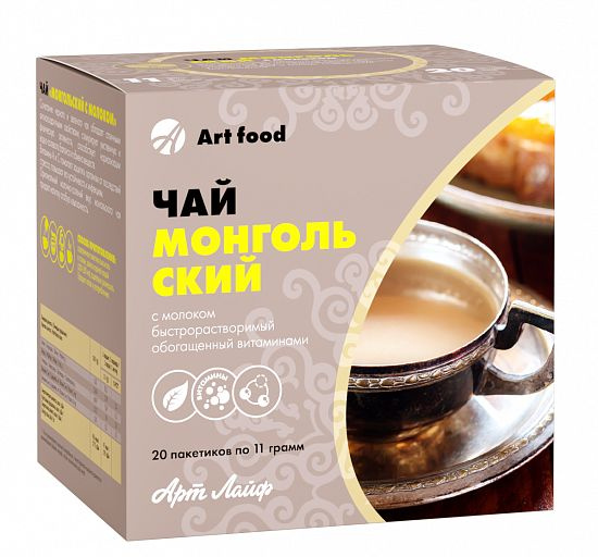 Чай Монгольский с молоком, 198 грамм 18 пакетиков по 11 г С молоком и солью, обогащенный витаминами, #1