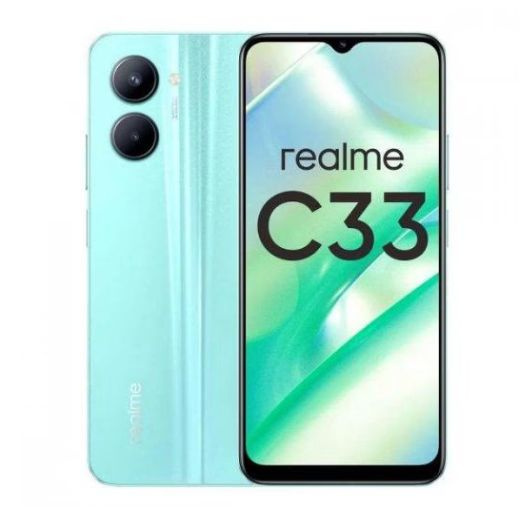 realme Смартфон С33 4/128 ГБ, голубой #1