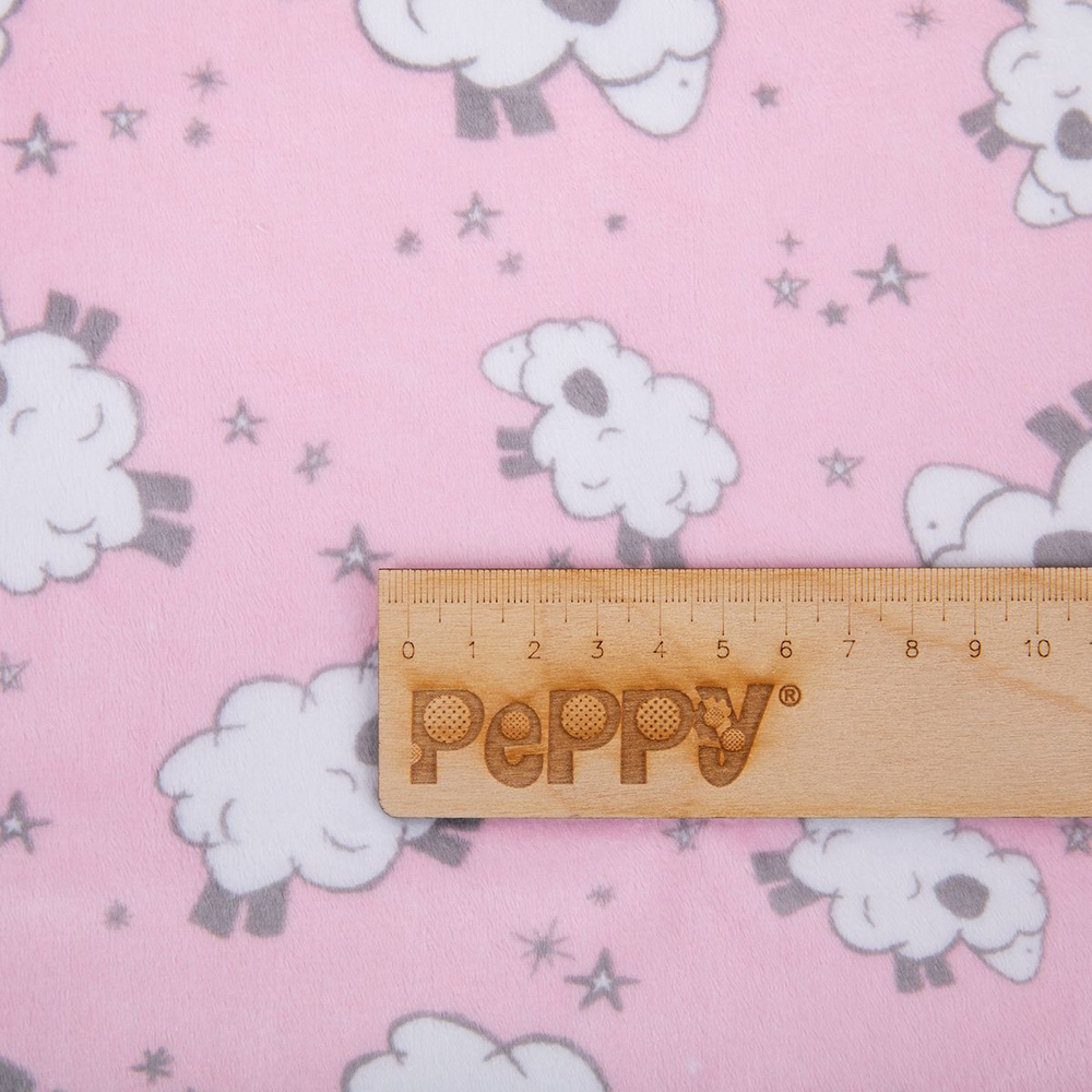 Ткань для игрушек, Плюш "PEPPY" MOCKINGBIRD CUDDLE 48 x 48 см 440 г/кв.м 100% полиэстер baaa blush  #1