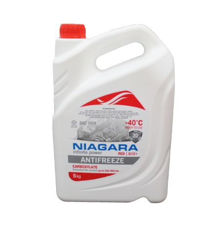 NIAGARA 096836 5KG_антифриз G12+ ! 5kg, красный карбоксилатный готовый -40 C  #1