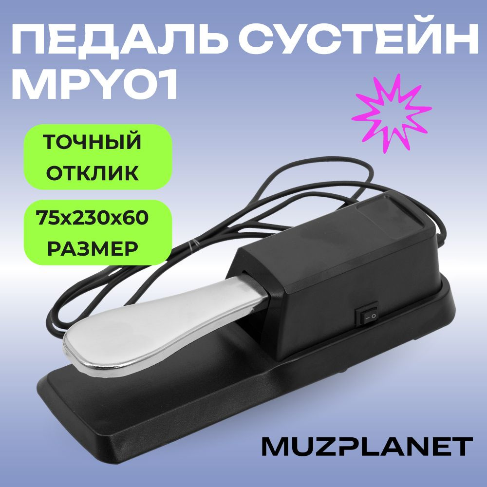 Педаль сустейн sustain для синтезатора и цифрового пианино Muzplanet MPY01  #1