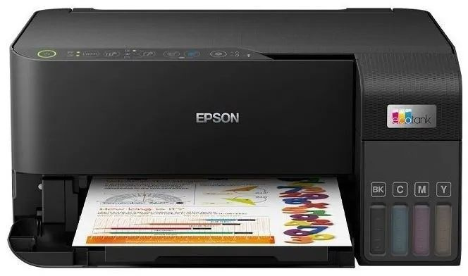 МФУ струйный Epson EcoTank L3550 (C11CK59405) A4 WiFi черный #1