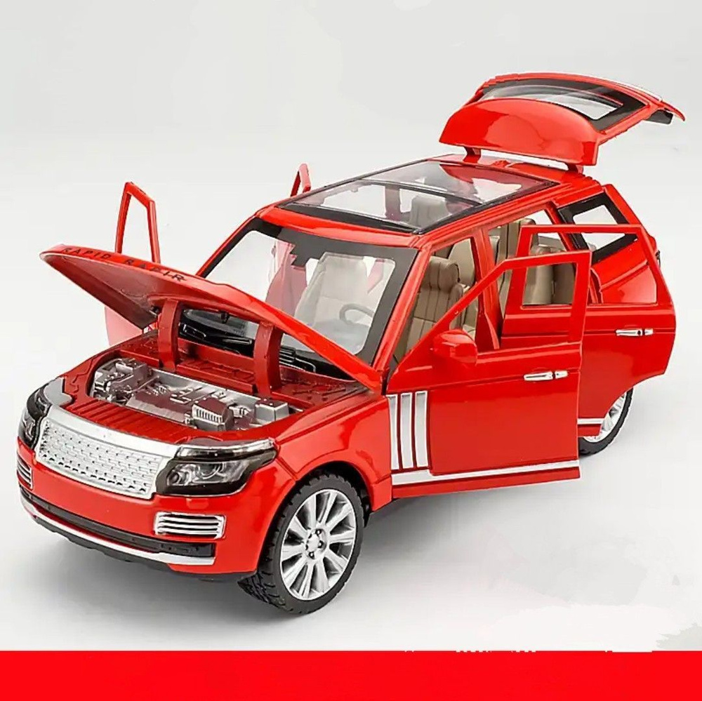 Коллекционная модель внедорожника Land Rover Range масштабная 1:32 (металл, свет, звук ) подарок мальчику #1