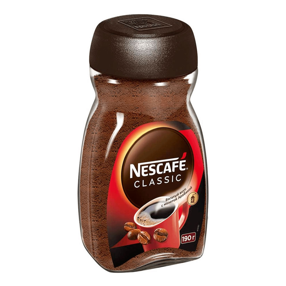 Кофе Nescafe Classic натуральный растворимый порошкообразный с добавлением натурального жаренного молотого #1