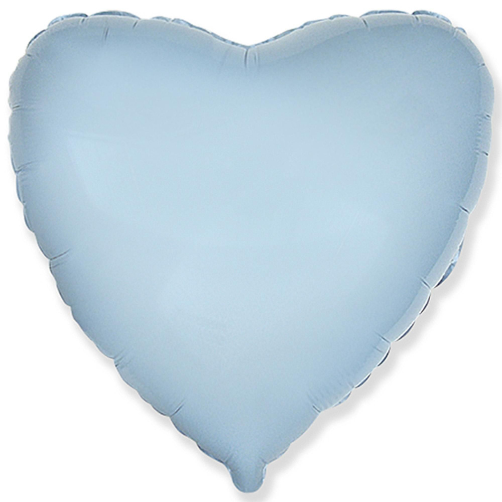 Сердце Пастель LIGHT BLUE 18"/45 см фольгированный шар #1