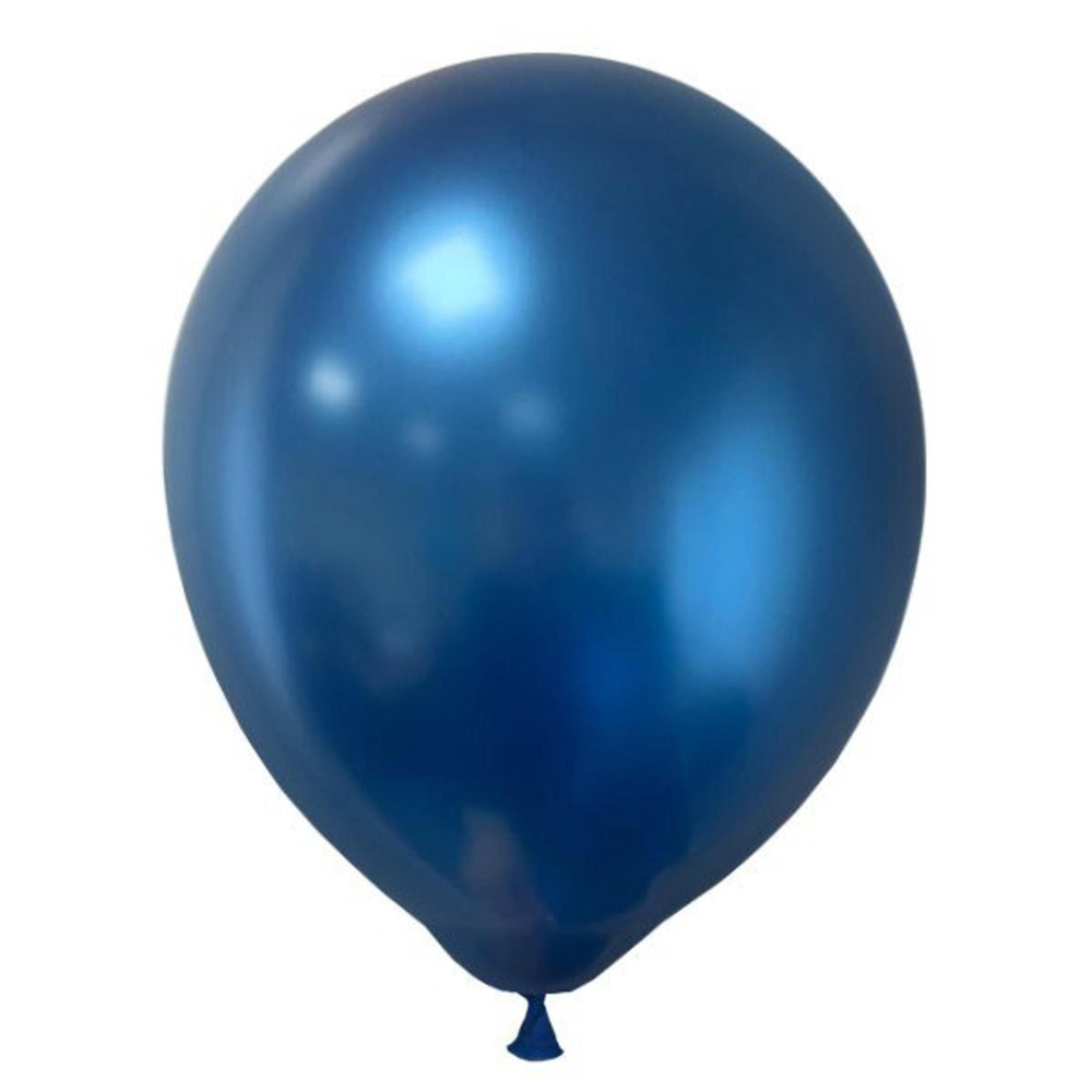 Воздушный шар 5"/13см Хром PLATINUM Blue 100шт #1