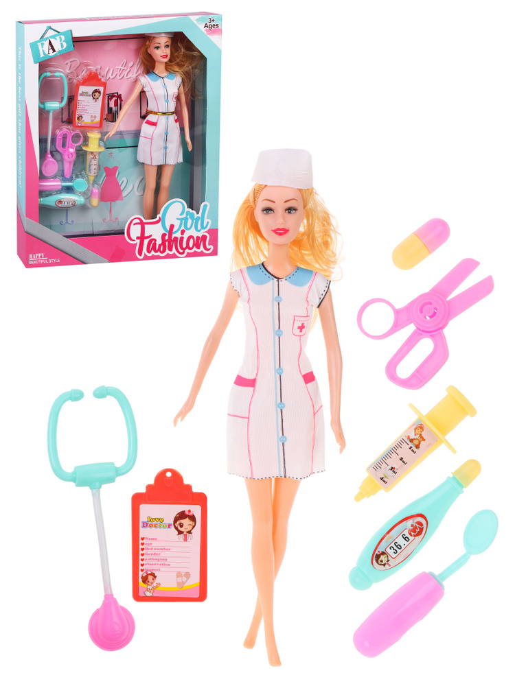 Кукла доктор/медсестра с аксессуарами #1