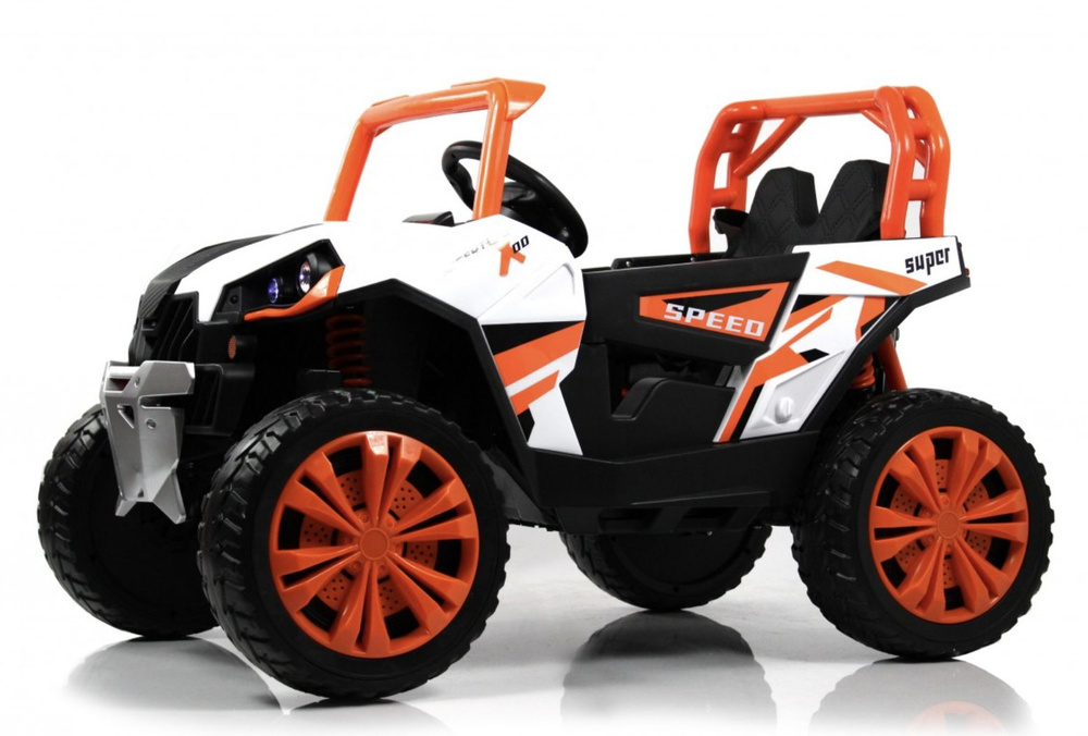 Детский электромобиль Rivertoys F888FF оранжевый с дистанционным управлением  #1