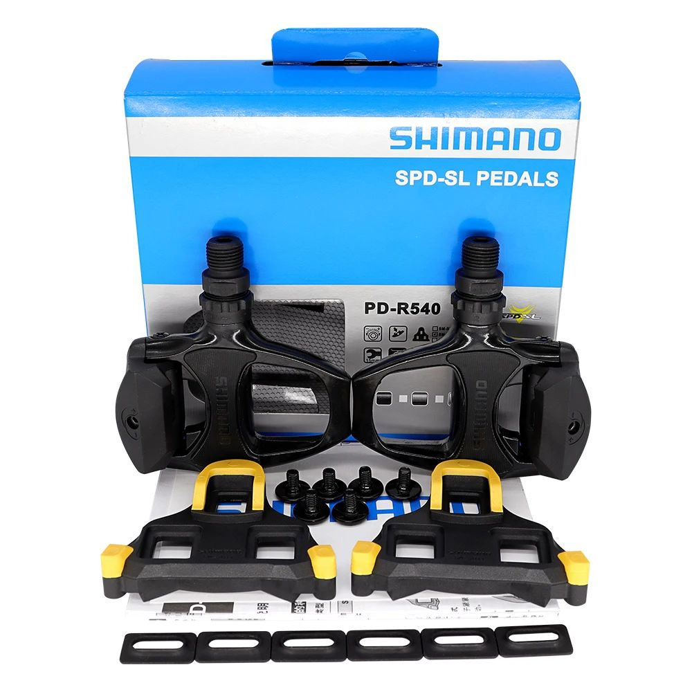 шоссейные педали Shimano pd-r540, spd-sl, с шипами sh-11 (6 градусов) #1