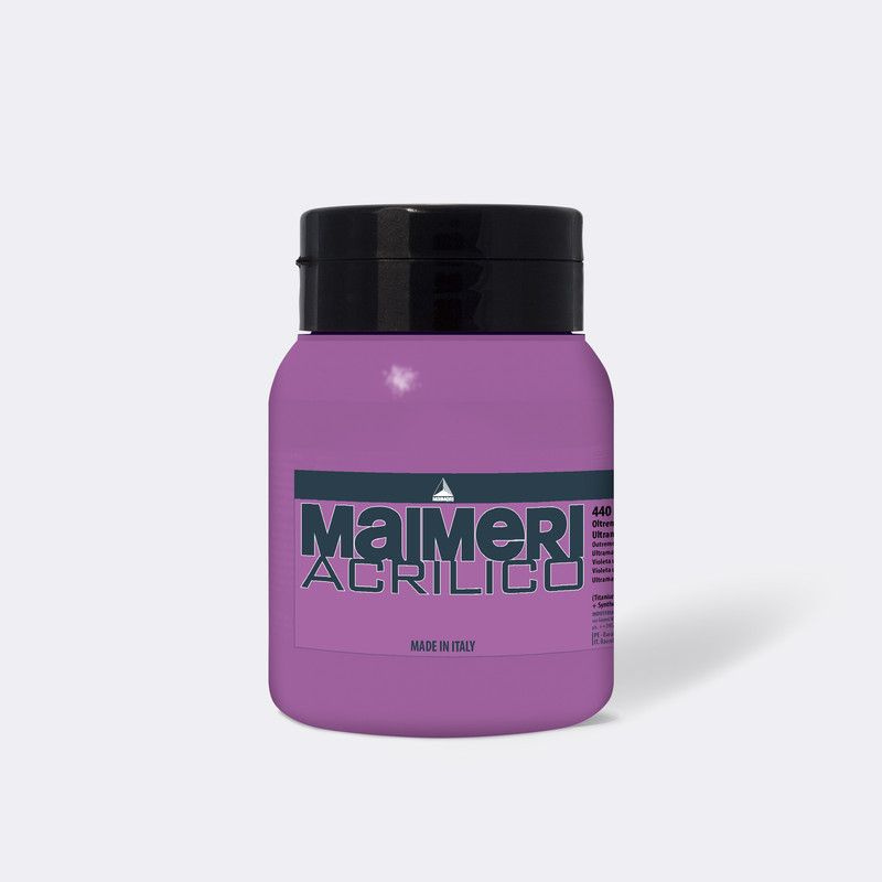 Краска акриловая MAIMERI "ACRILICO" 440 Ультрамарин фиолетовый 500мл  #1