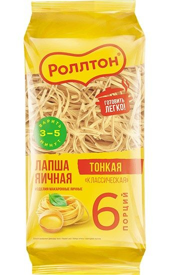 Лапша Роллтон Яичная классическая, 400г #1