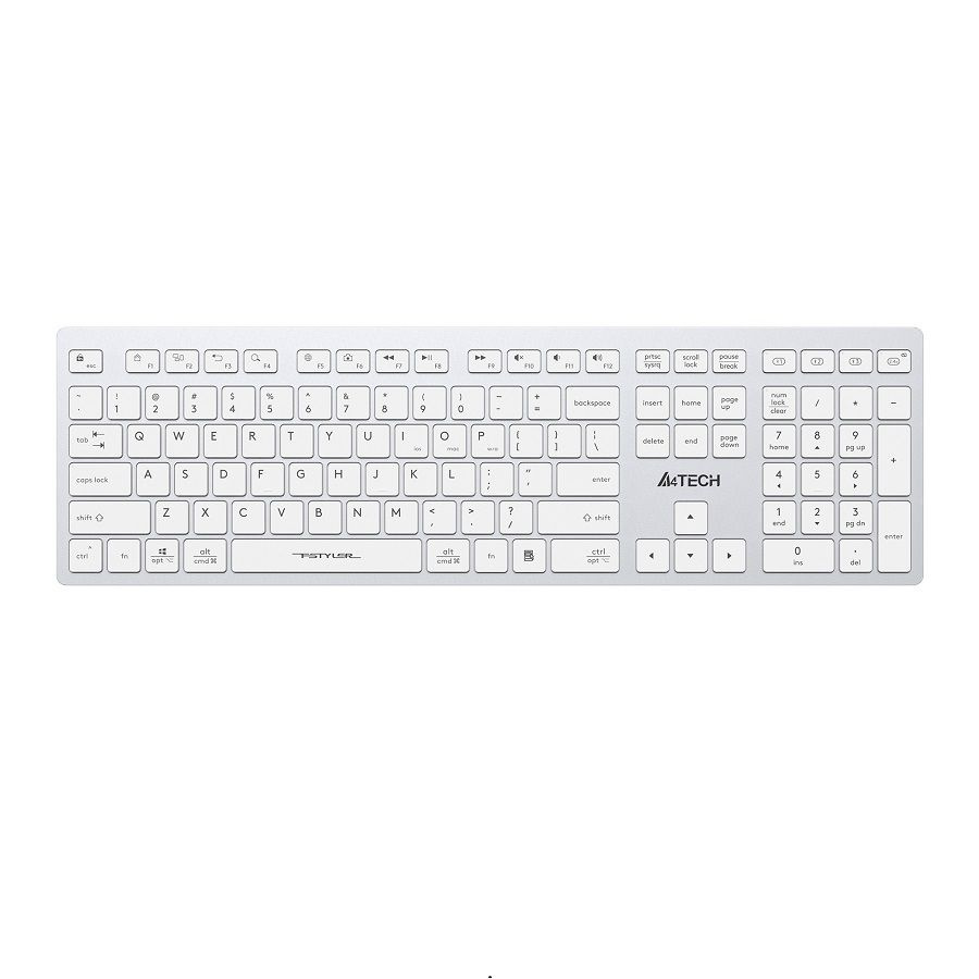 Клавиатура A4Tech Fstyler FBX50C белый USB беспроводная BT/Radio slim Multimedia (FBX50C WHITE)  #1