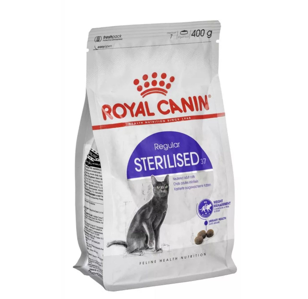 Сухой корм ROYAL CANIN STERILISED для взрослых кастрированных котов и стерилизованных кошек, 400гр . #1