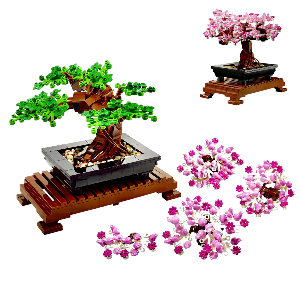Конструктор Техник набор "Денежное Дерево" 878 деталей, цветок сакура ( лего совместимый / архитектура #1