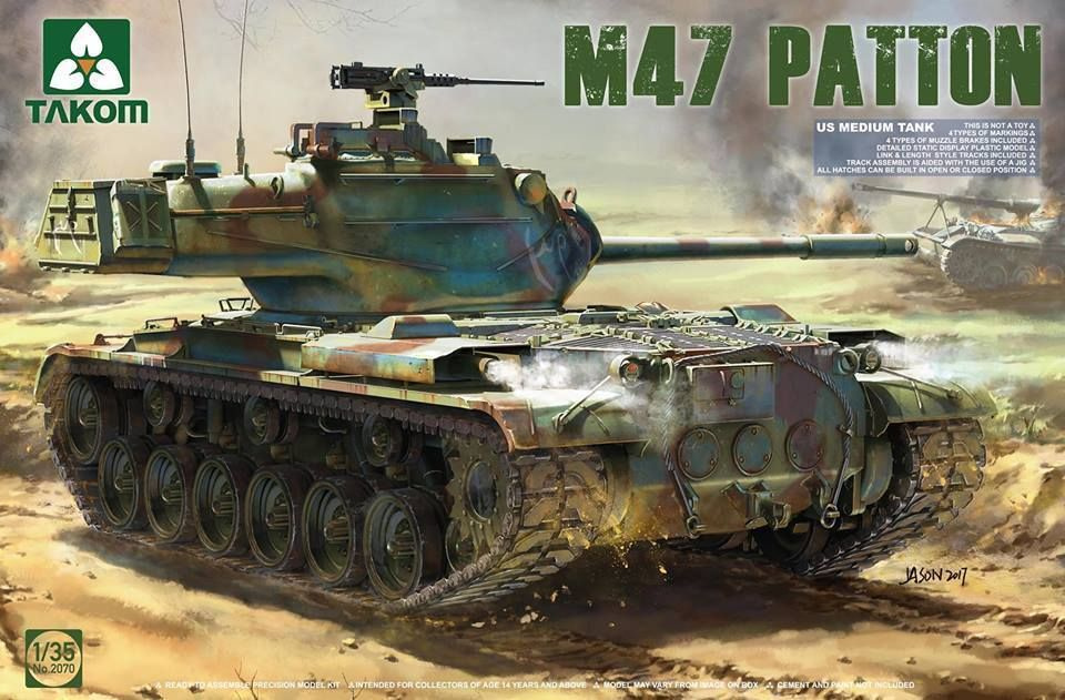 Сборная модель танка TAKOM US Medium Tank M47/G Patton 2 in 1, масштаб 1/35 #1