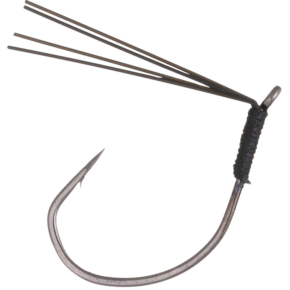 Крючок рыболовный одинарный Decoy Worm 108 Body Guard HD NS Black #6 (5шт) для рыбалки на щуку, судака, #1