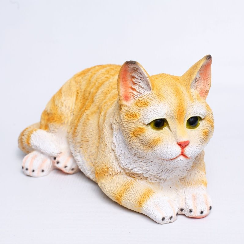 Фигура декоративная декоративная кот (рыжий), 30х14.5х12см ksmr-713439/f703  #1