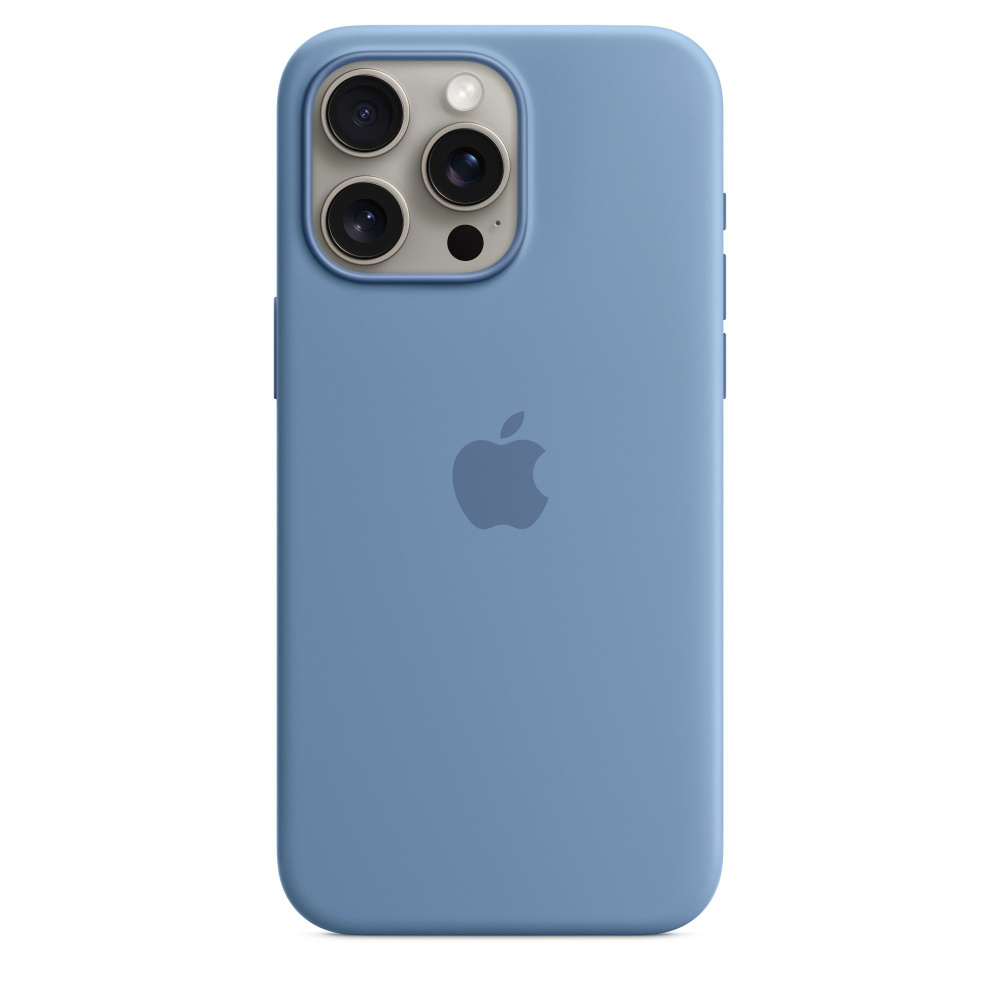 Чехол MagSafe для IPhone 15 Pro Max силиконовый / Silicone case with MagSafe на Айфон 15 Pro Max / Winter #1