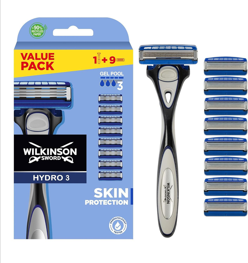 Wilkinson sword Hydro 3 Бритвенный станок + сменные кассеты 9 шт. #1