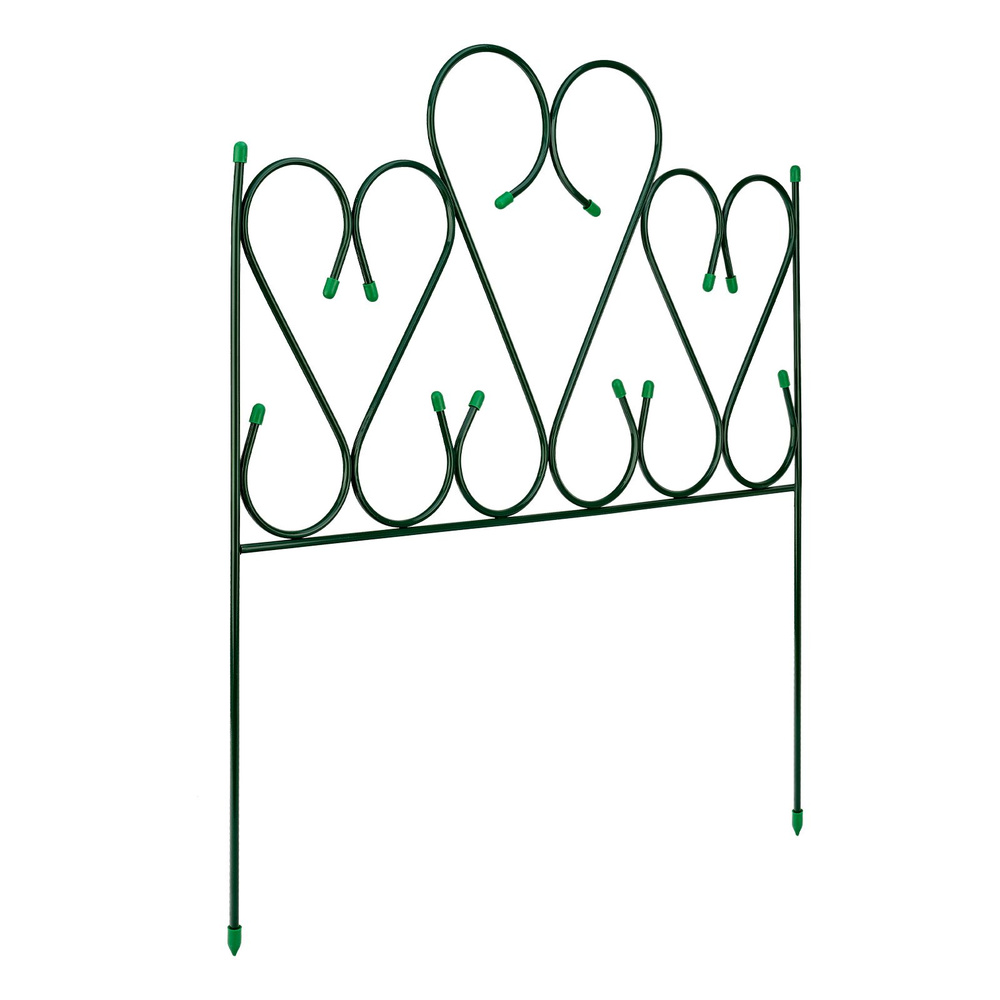 Забор декоративный для сада Амурный 1 х 0.85 см, стальной с защитными заглушками, быстрая установка, #1